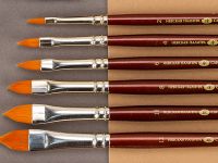 Кисть синтетика №8 кошачий язык "Decola"