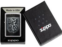 Зажигалка ZIPPO Dragon Design с покрытием Street Chrome, латунь/сталь, серебристая