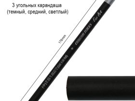 Набор угольных карандашей Acmeliae 3 шт, в блистере