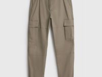 Джоггеры из твила с карго-карманами, Бежевый