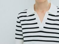 Джемпер-поло с коротким рукавом, Белый