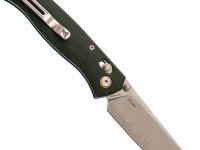 Складной нож SRM Medal 255L-MG2, сталь 140Cr, рукоять микарта, зеленый