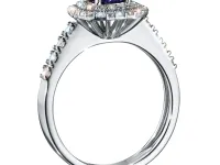 Кольцо из белого золота с сапфиром э4758кц11220358