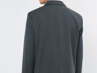 Двубортный пиджак в полоску O'STIN x Яндекс Книги, Серый