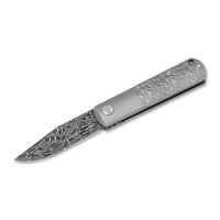 Складной нож Boker BRLW Meteorite Damast, сталь Damascus, рукоять титан