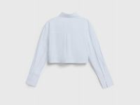 Укороченная рубашка для девочек, Голубой