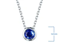 Колье из белого золота с сапфиром э4777кл02220890