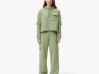 Женские хлопковые спортивные брюки Lacoste свободного кроя