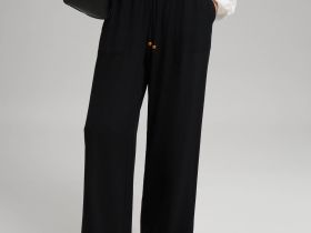 Брюки-палаццо с эластичным поясом