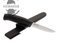 Нож с фиксированным лезвием Morakniv Companion Black, сталь Sandvik 12C27, рукоять пластик/резина