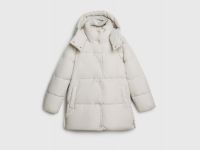 Утеплённая куртка с капюшоном, Бежевый