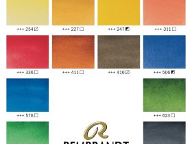 Набор акварели Talens "Rembrandt" 12 цв*5 мл тубы, кисть, деревянная коробка