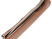 Складной нож Petrified BELUGA PFP01KMP, сталь K110, рукоять Brown Micarta