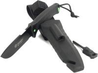 Нож Ganzo G8012V2-BK c паракордом, сталь 8CR13, рукоять пластик