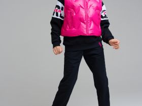 Жилет текстильный с полиуретановым покрытием для девочек