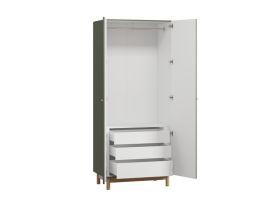 Распашной шкаф Виклу 2-90x210 Оливковый