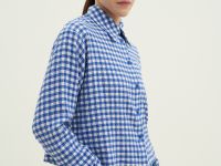 Рубашка свободного силуэта в клетку