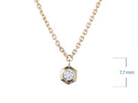 Колье из желтого золота с бриллиантом э0301кл06210202