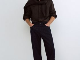 Плотная рубашка из трикотажа, Коричневый