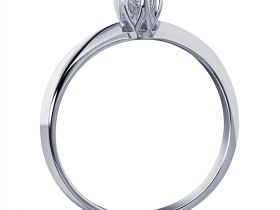 Помолвочное кольцо из белого золота с бриллиантом э0901кц05091100