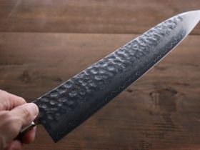 Поварской кухонный шеф-нож Sakai Takayuki 24 см, сталь VG-10 в обкладках из дамасской стали, рукоять махагон