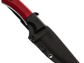 Нож Леший, сталь AUS10co, рукоять микарта, вишневый