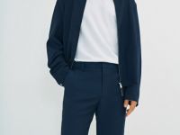 Брюки c микрорисунком, Синий