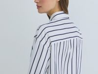 Блузка из сатина, Синий