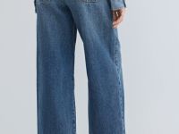 Широкие джинсы с ремнём, Синий