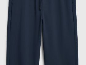 Широкие брюки на кулиске, Синий