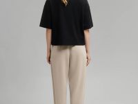 Свободная футболка из хлопкового трикотажа интерло