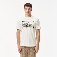 Мужская хлопковая футболка Lacoste стандартного кроя