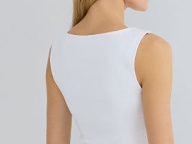 Асимметричный топ без рукавов, Белый