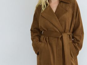 Замшевый тренч, Желтый