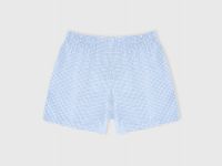 Текстильные трусы-боксеры в клетку, Голубой