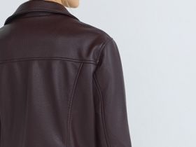 Куртка из искусственной кожи, Фиолетовый