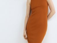Платье-майка из трикотажа, Оранжевый