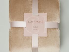 Плед Supersoft, серо-бежевый