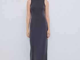 Трикотажное платье, Серый