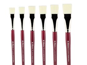 Кисть синтетика имитация щетины №8 плоская Альбатрос