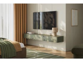 ТВ-тумба подвесная Блест 209x22 Оливковый