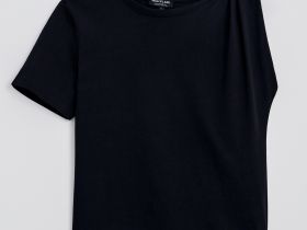 Топ из хлопка с открытым плечом и фигурным узлом