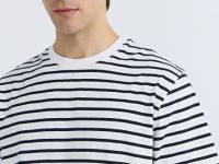 Футболка из хлопка в полоску, Синий