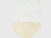 Трусы-слипы с кружевом для девочек, 3 шт., Желтый