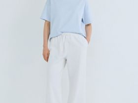 Футболка оверсайз из плотного хлопка, Голубой