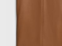 Прямая юбка миди из искусственной кожи, Оранжевый