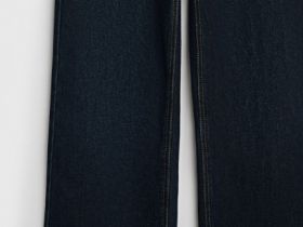 Широкие джинсы Wide leg с высокой посадкой, Синий