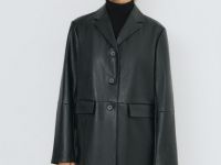 Плащ из искусственной кожи, Черный