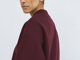 Бомбер из пальтовой ткани, Фиолетовый