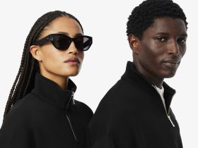 Толстовка Lacoste унисекс с молнией и высоким воротом